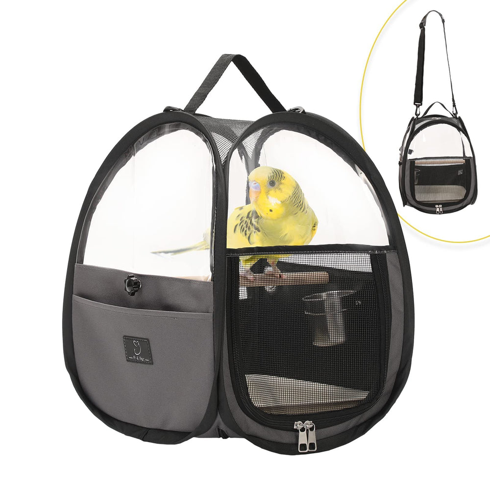 A 4 Pet porta-pajaros con ventanas claras facilita la conexión visual durante el viaje