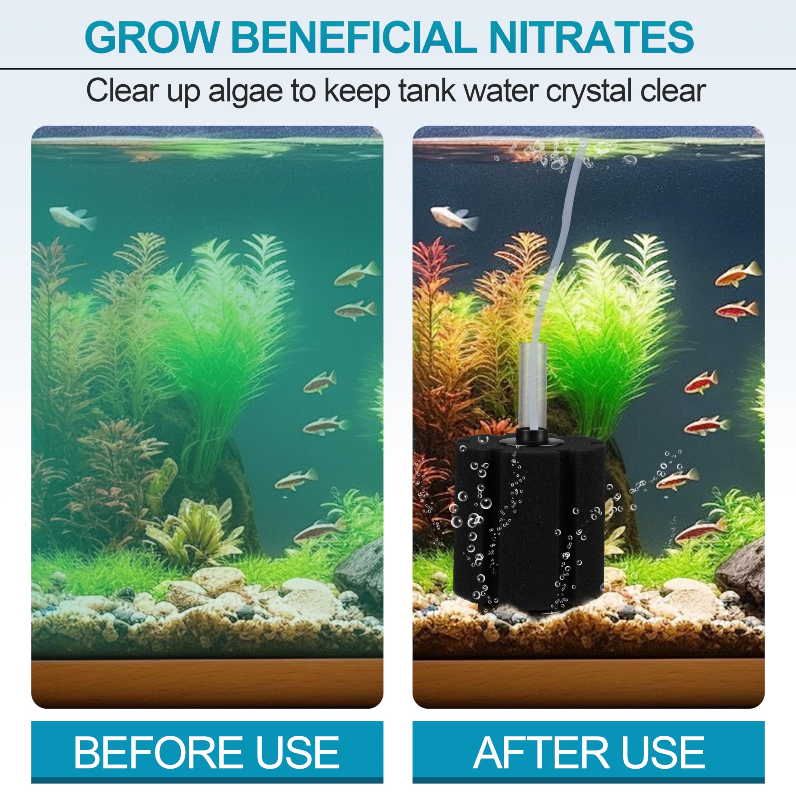 A AIRMACHIN conjunto de 3 filtros, ideal para mantener agua estable en tanques grandes.