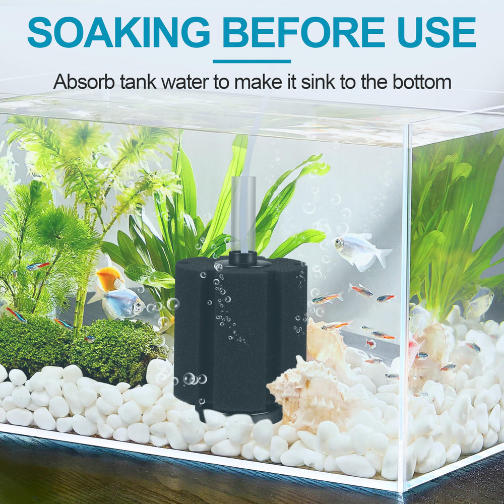 A AIRMACHIN instalación rápida del filtro esponja para acuario, sin complicaciones.