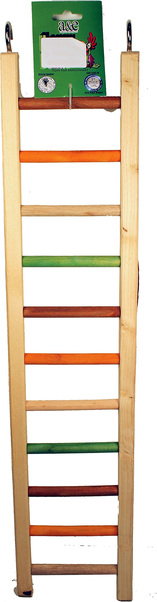 A&E Cage Company escalera colgante de madera para aves multicolor, ideal para trepar y juego diario
