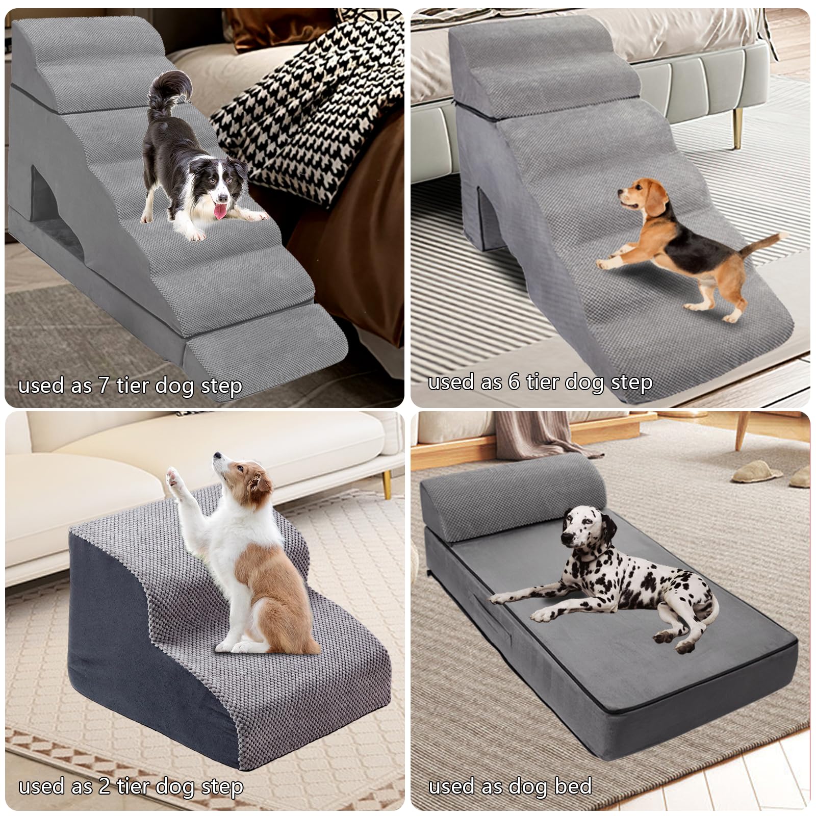 A.FATI uso multifuncional: escalera, plataforma o cama para la mascota.