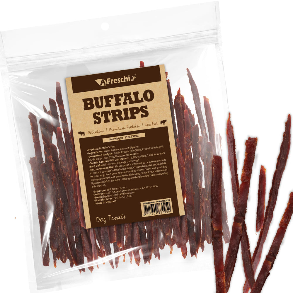 A Freschi srl búfalo jerky para perros, premio sabroso para entrenar.
