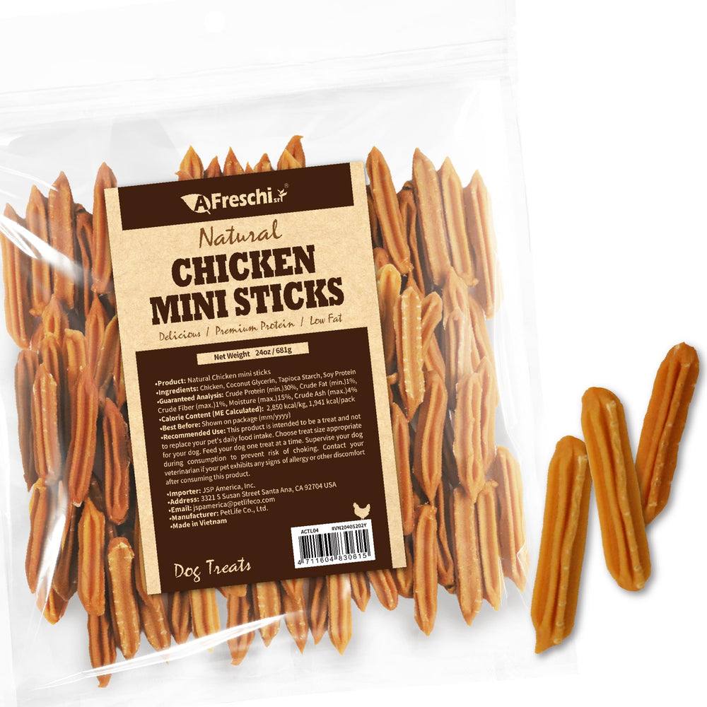 A Freschi srl Palitos mini pollo: recompensa sabrosa para entrenamientos diarios.