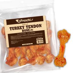 A Freschi srl tendones de pavo en hueso para perro mediano, masticación duradera.