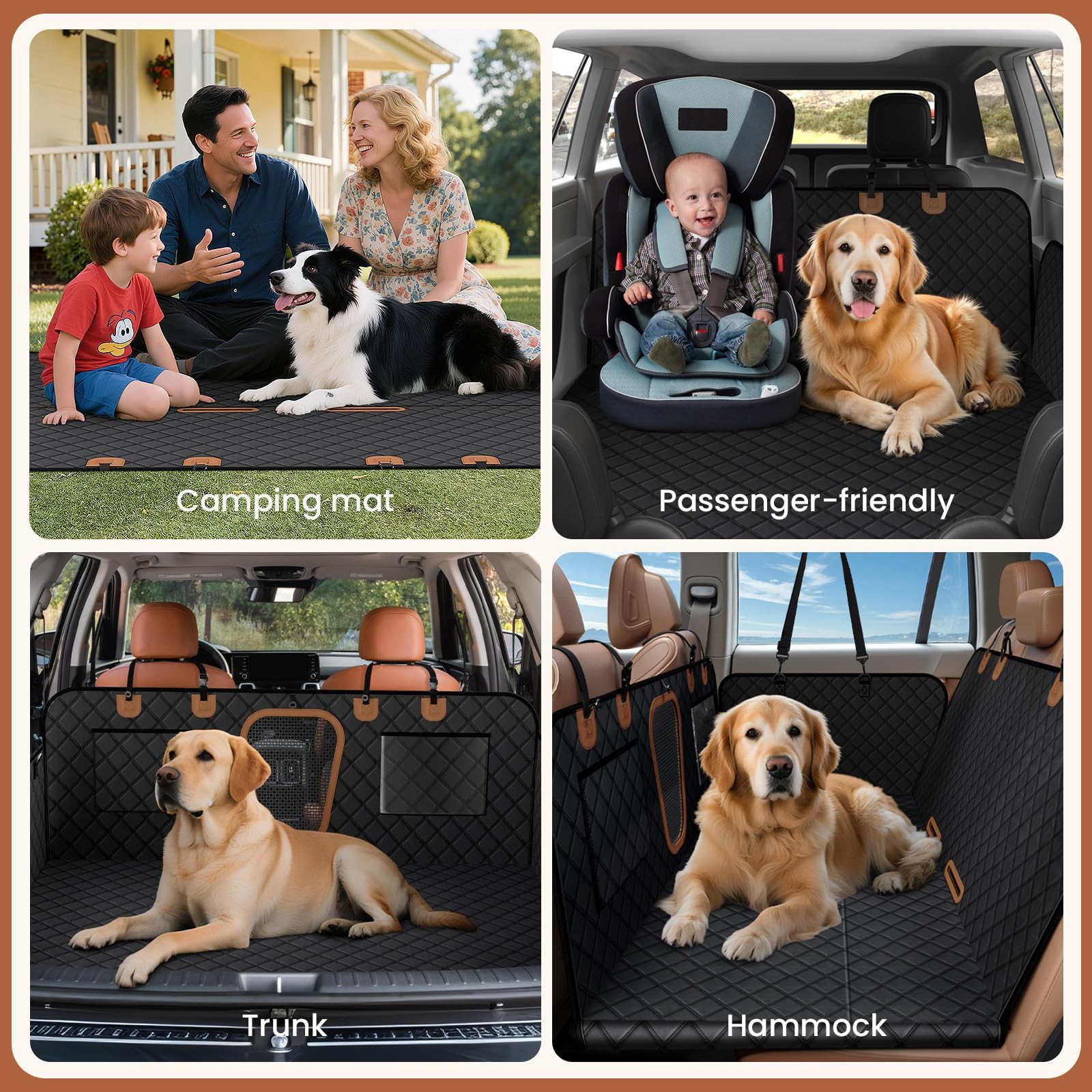 Instalación rápida y flexible A-Pce para modos hamaca, camioneta y asiento.