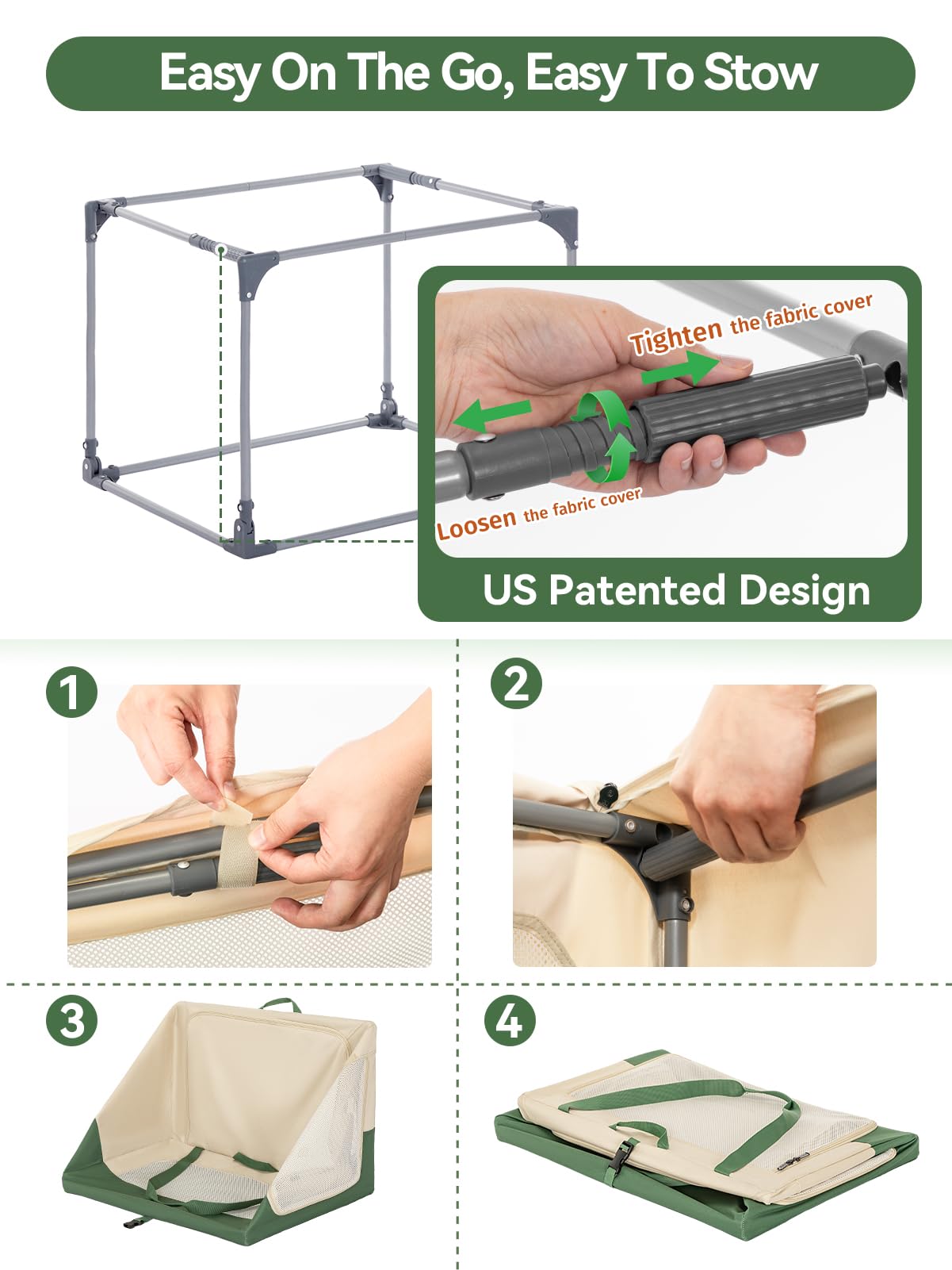 A 4 Pet diseño plegable rápido para montaje en menos de un minuto.