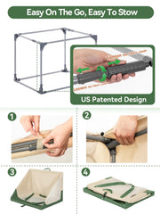 A 4 Pet diseño plegable rápido para montaje en menos de un minuto.
