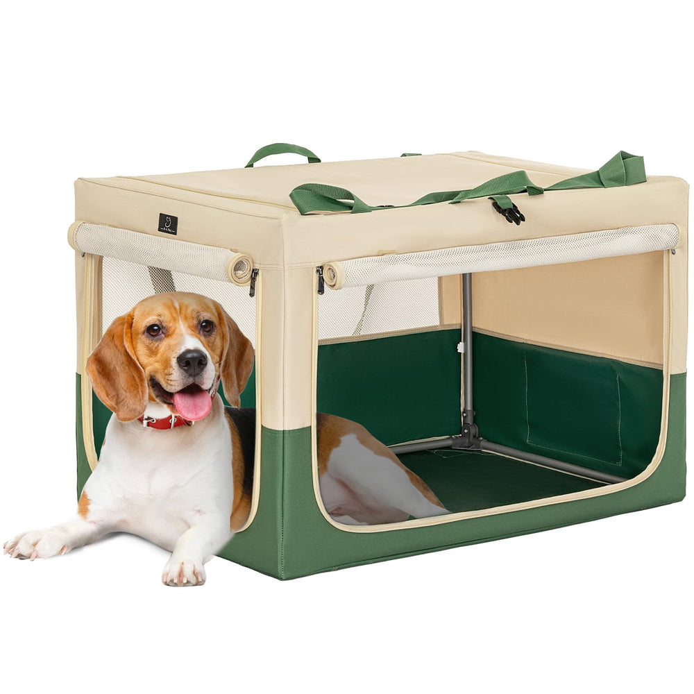 A 4 Pet jaula suave para perros con marco de tubo de acero completo y mayor estabilidad.