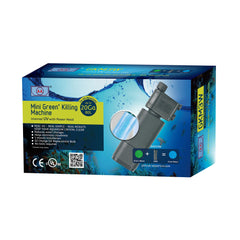 AA GKM3W mini UV interno negro, frente, ayuda a mantener el acuario claro