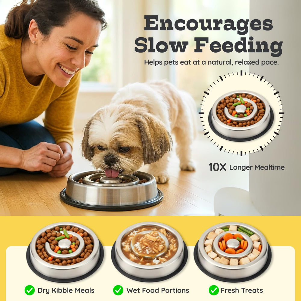 AASPIRE PETS base antideslizante mantiene el cuenco estable durante la comida.