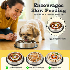 AASPIRE PETS base antideslizante mantiene el cuenco estable durante la comida.