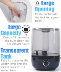 AUAAQ tanque-grande-4l-visible: capacidad suficiente para sesiones prolongadas.