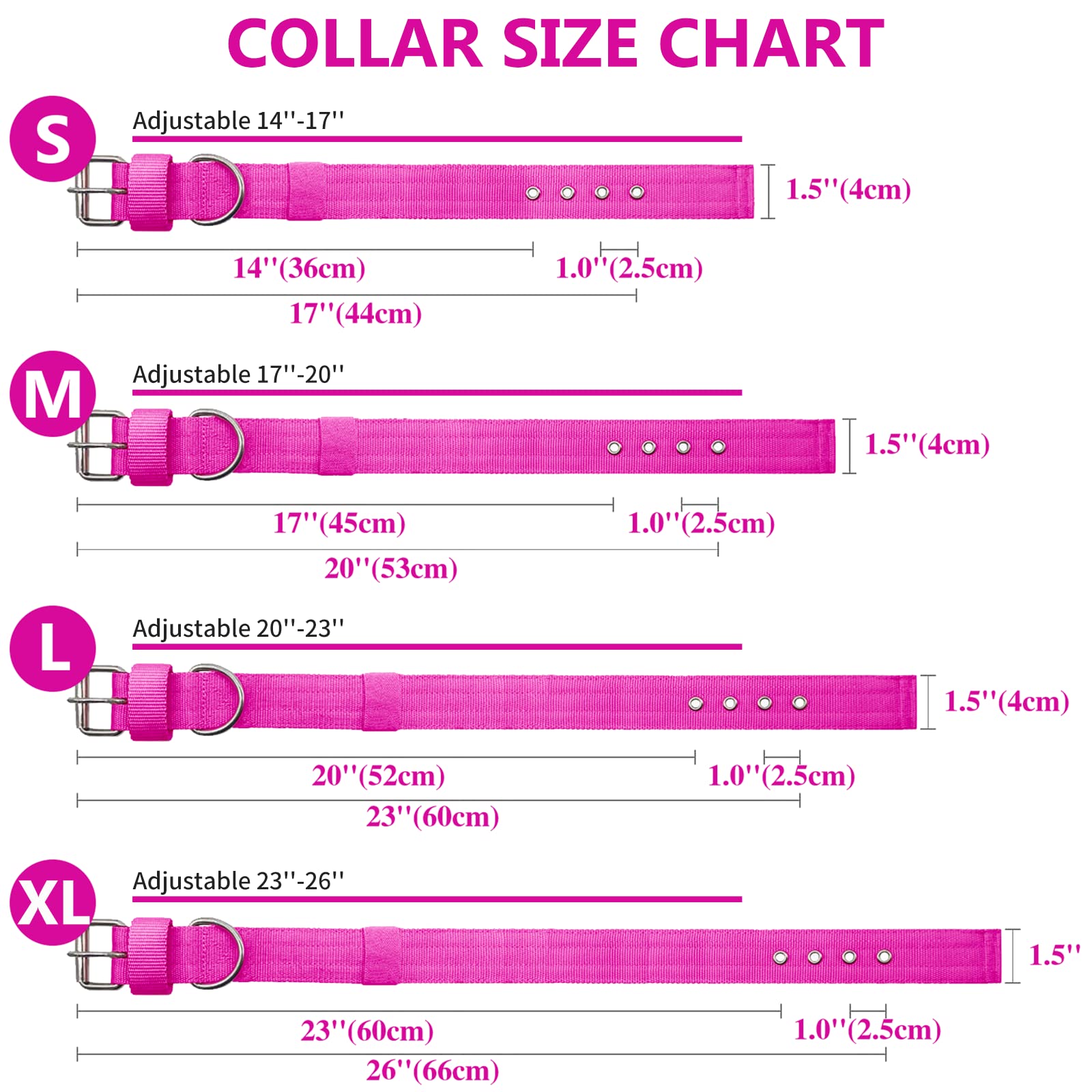 Nylon de doble capa ofrece durabilidad en el collar AaufiLux rosa.