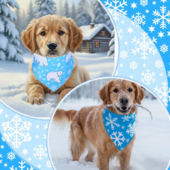 Abbylike bandanas de invierno para perros, diseños festivos, perfecto para salidas diarias en clima frío