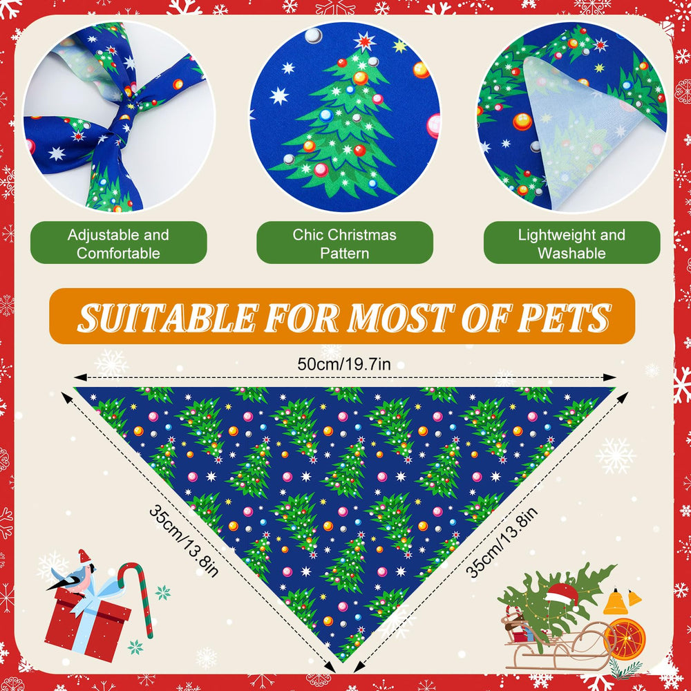 Abbylike bandana navideña con árbol para perros, añade encanto en eventos.