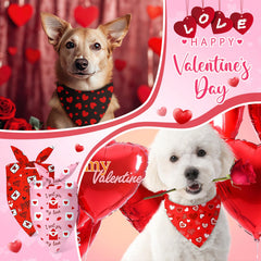 Abbylike bandanas para perros con besos rojos, perfecto para celebraciones y momentos divertidos