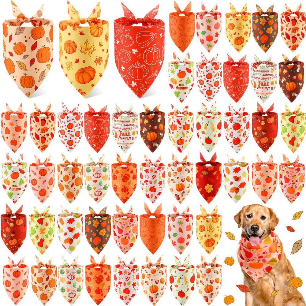 Bandanas Abbylike para perros con calabaza, ideal para fiestas otoñales y fotos.
