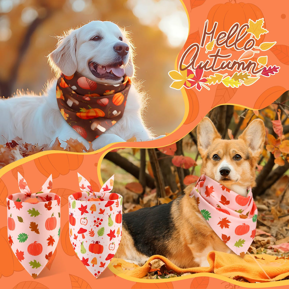 Bandanas Abbylike para perros con hojas de arce, perfecto para eventos temáticos.