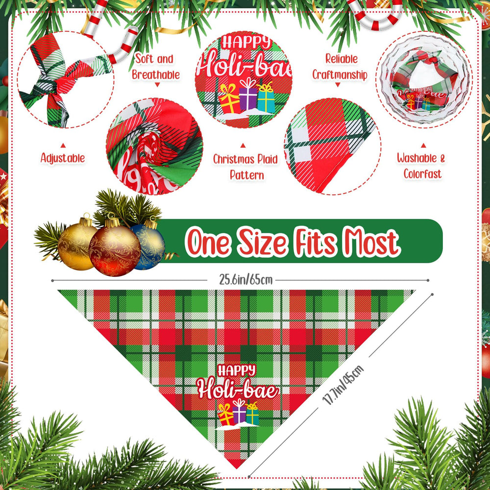 Bandanas Abbylike con estampado de árboles, perfecto para sesiones de fotos navideñas