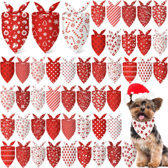 Bandanas Abbylike para perros con puntos rojos y blancos, ideales para fotos festivas