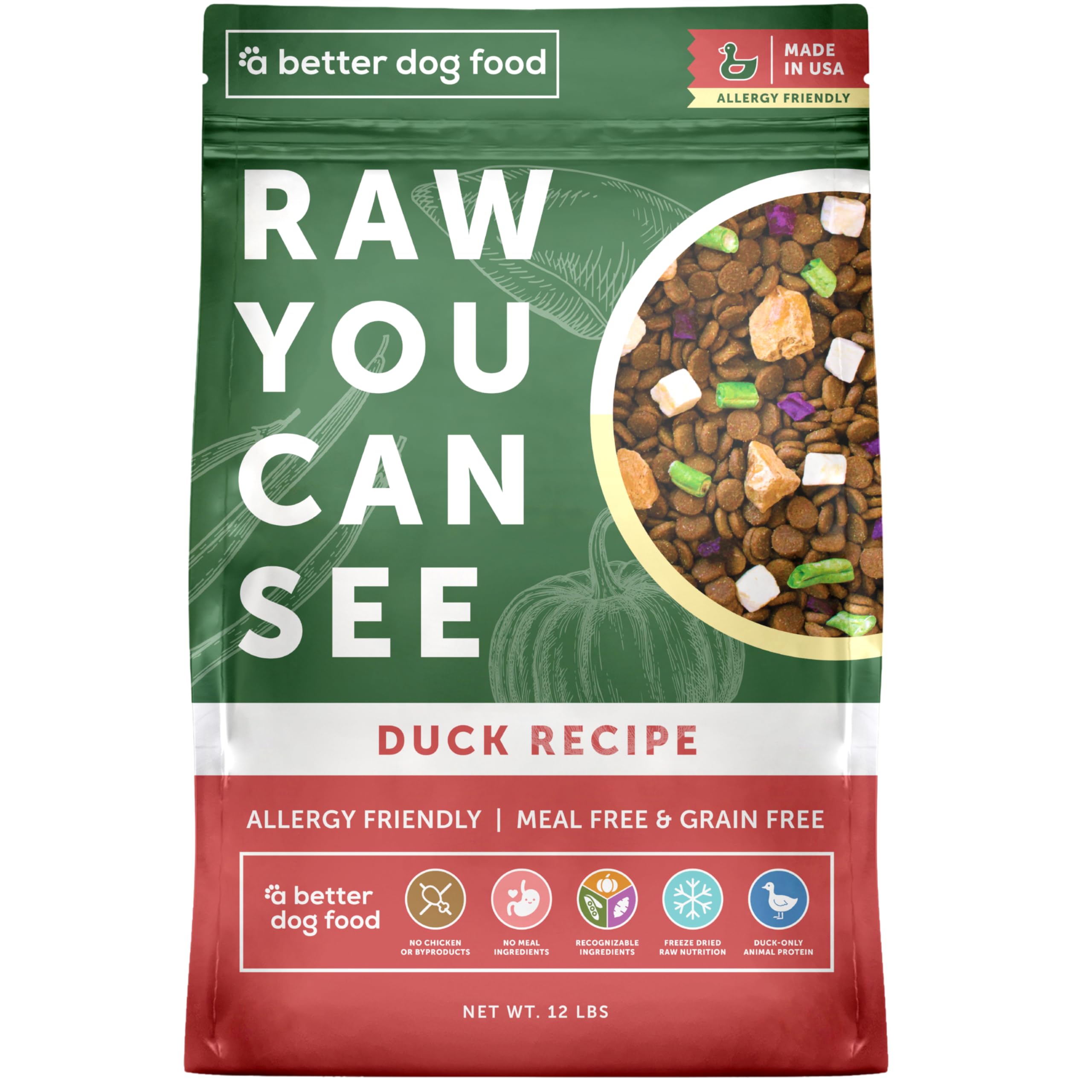 A Better Treat alimento seco de pato para perros, favorece digestión suave