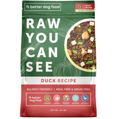 A Better Treat alimento seco de pato para perros, favorece digestión suave