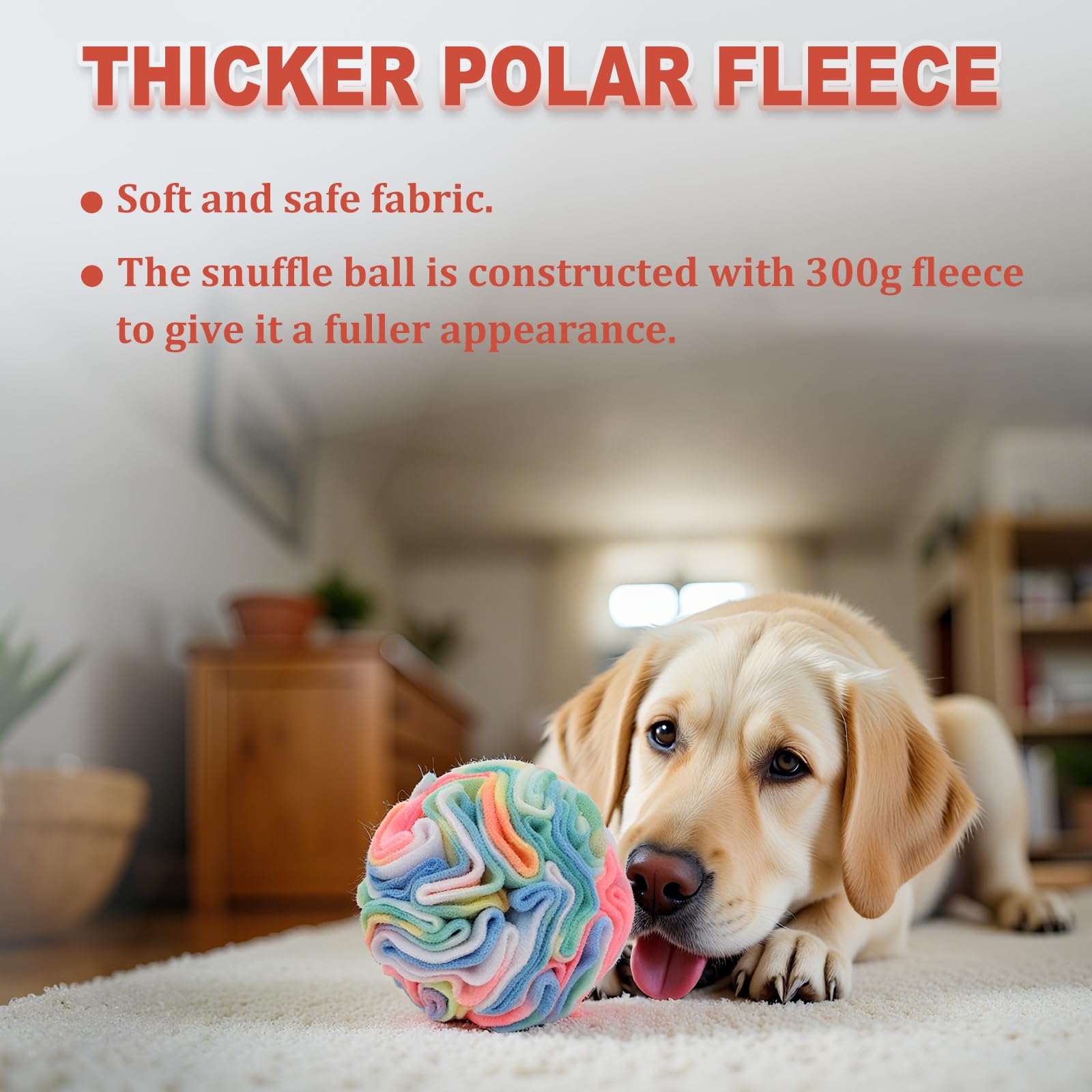 Ablechien Bola de Olfato: textura de polar suave para dientes y juego seguro