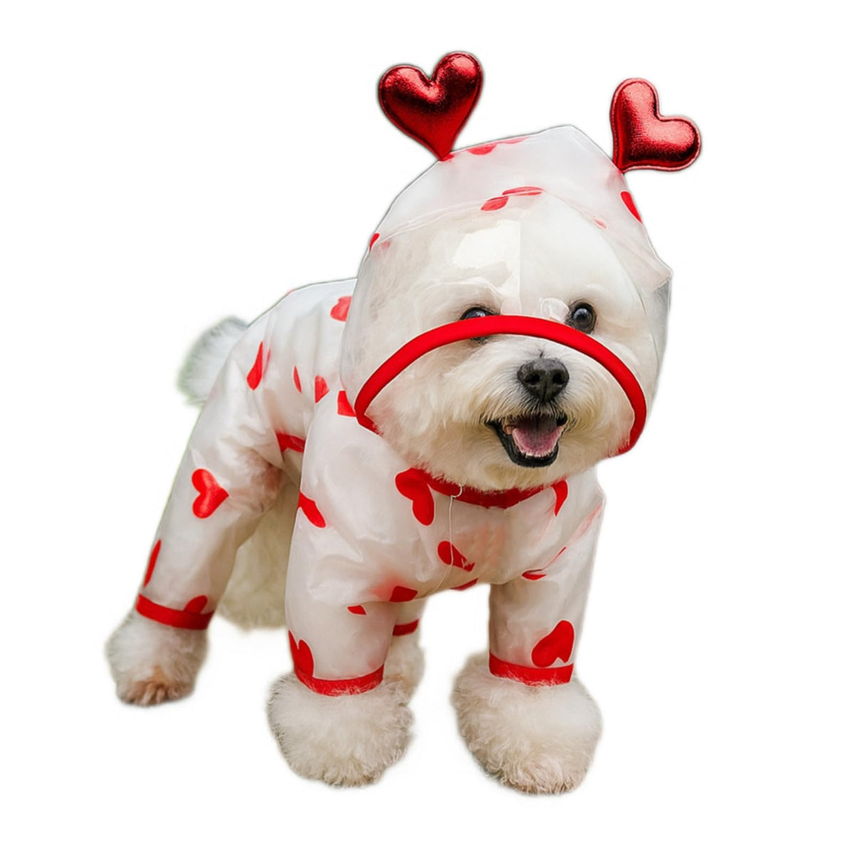 Abrigo impermeable para perros con cobertura total y capucha, protección contra la lluvia.