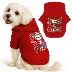 ABRRLO chaqueta con capucha para perro pequeño, ideal para salidas navideñas
