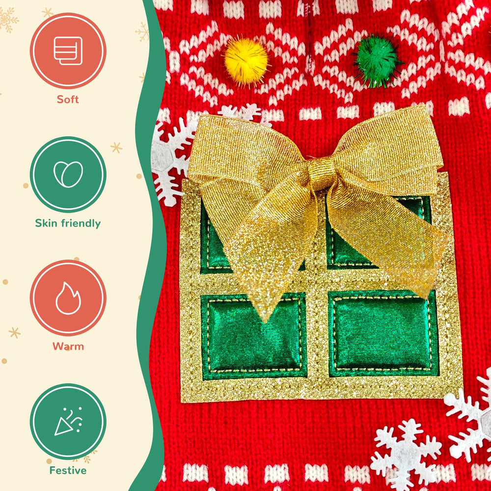 ABRRLO sudadera navidad cuello alto mantiene al animal caliente.