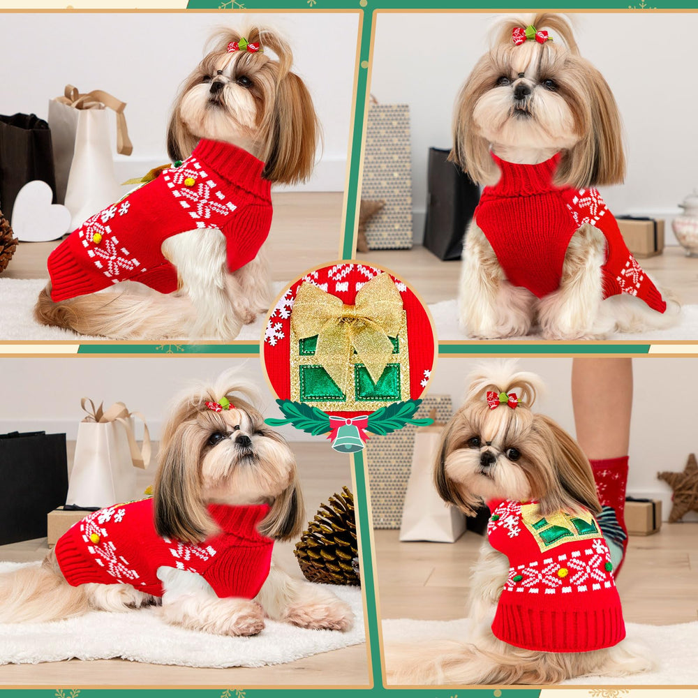 ABRRLO sudadera navidad trasera con copo de nieve para mascotas.