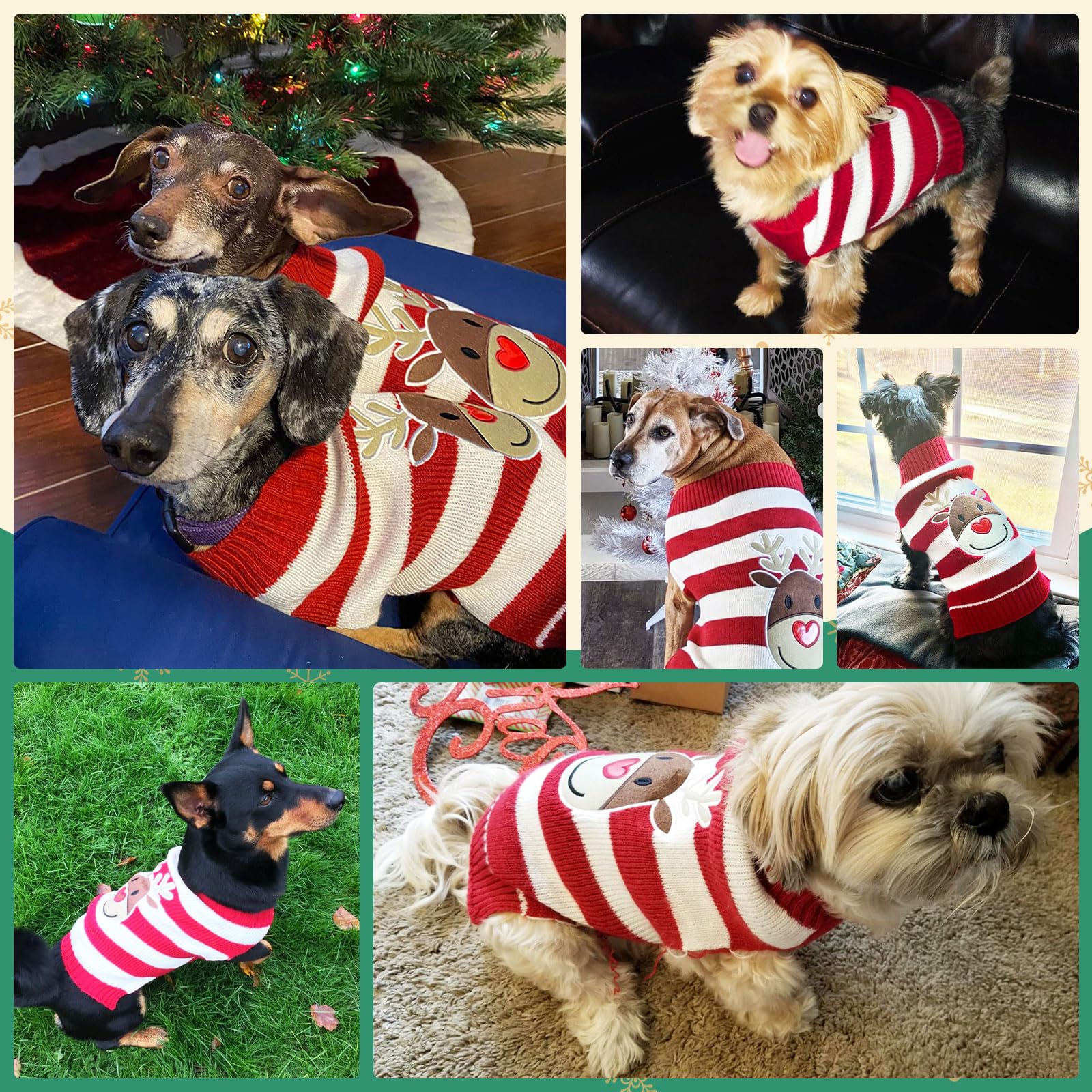 ABRRLO sudadera navidad con diseños variados: duende, Papá Noel y reno