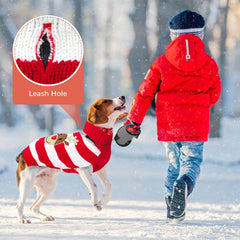 ABRRLO sudadera navidad para perro con orificio de correa, paseo cómodo