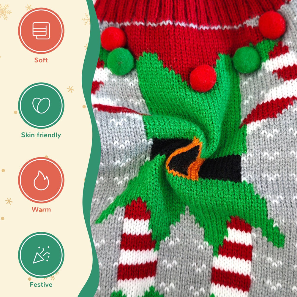 abrrlo sueter hombre-jengibre, suave y festivo para mascota