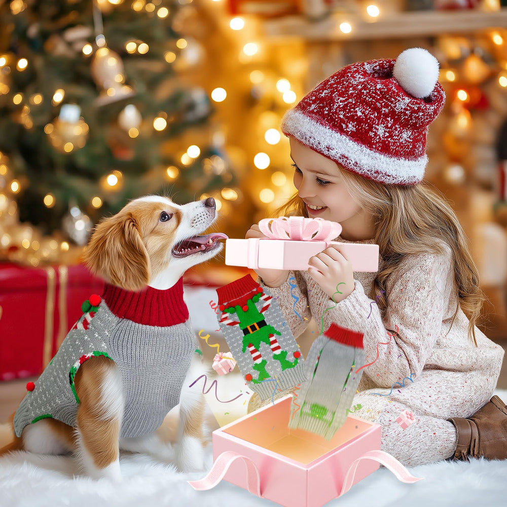 abrrlo sueter navidad perro reno, cálido para salidas invernales