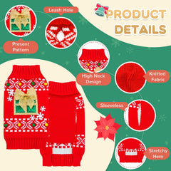 ABRRLO suéter navideño con diseño duende para perro, ideal para sesiones