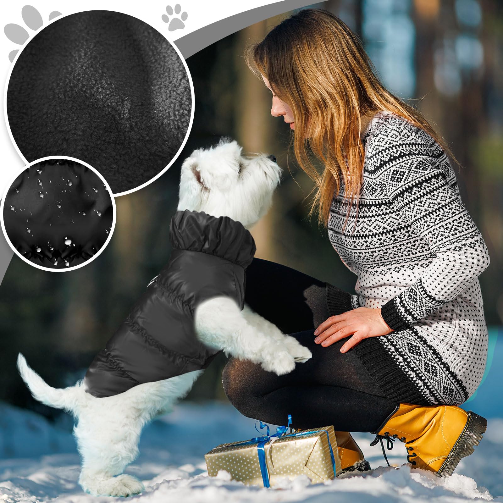 ABRRLO tejido impermeable anti-viento protege contra lluvia y viento.