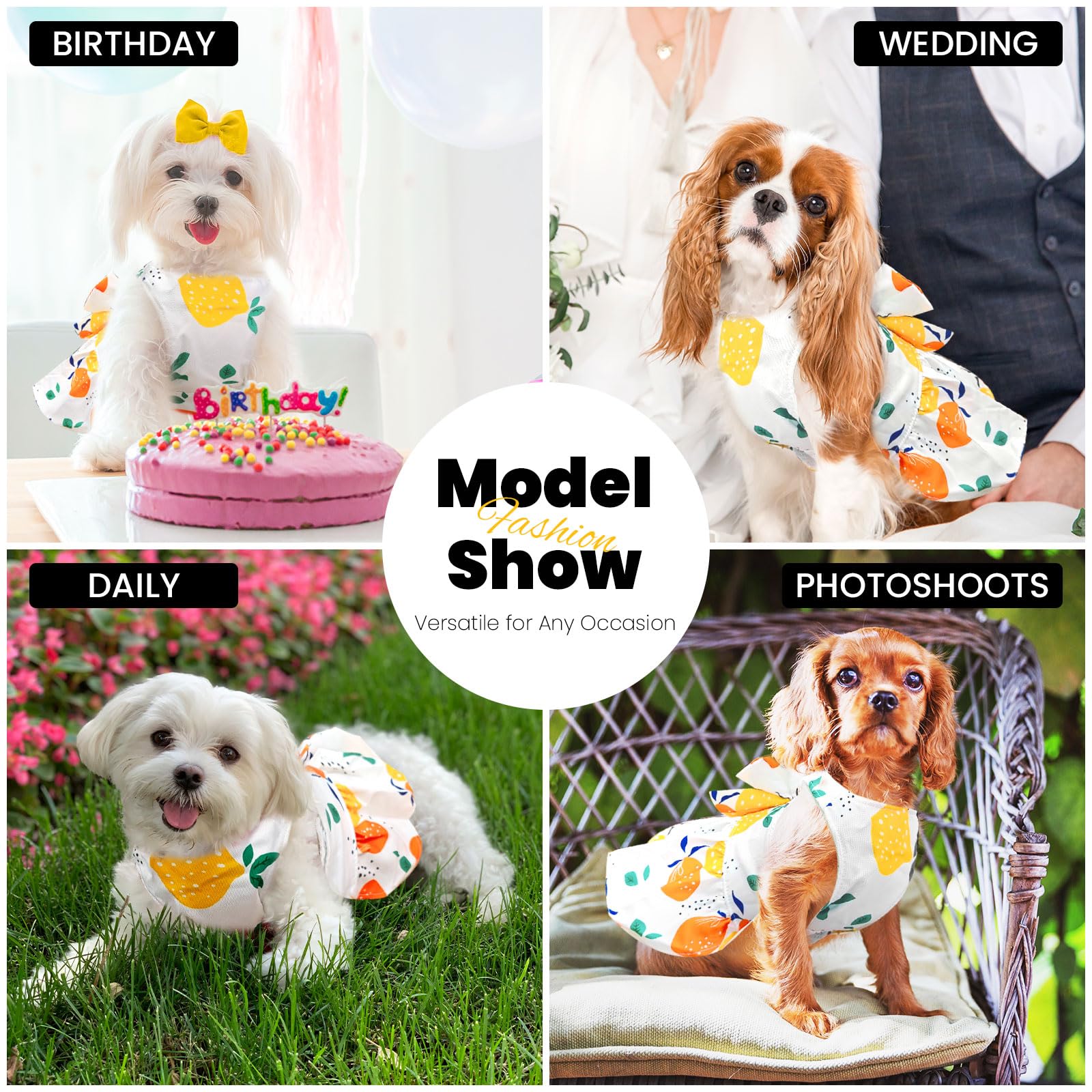 ABRRLO vestido perro lazo en dorso añade encanto
