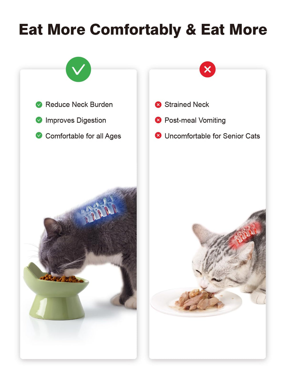 ABRUTY tazón estable anti vuelco para comer sin preocupación.