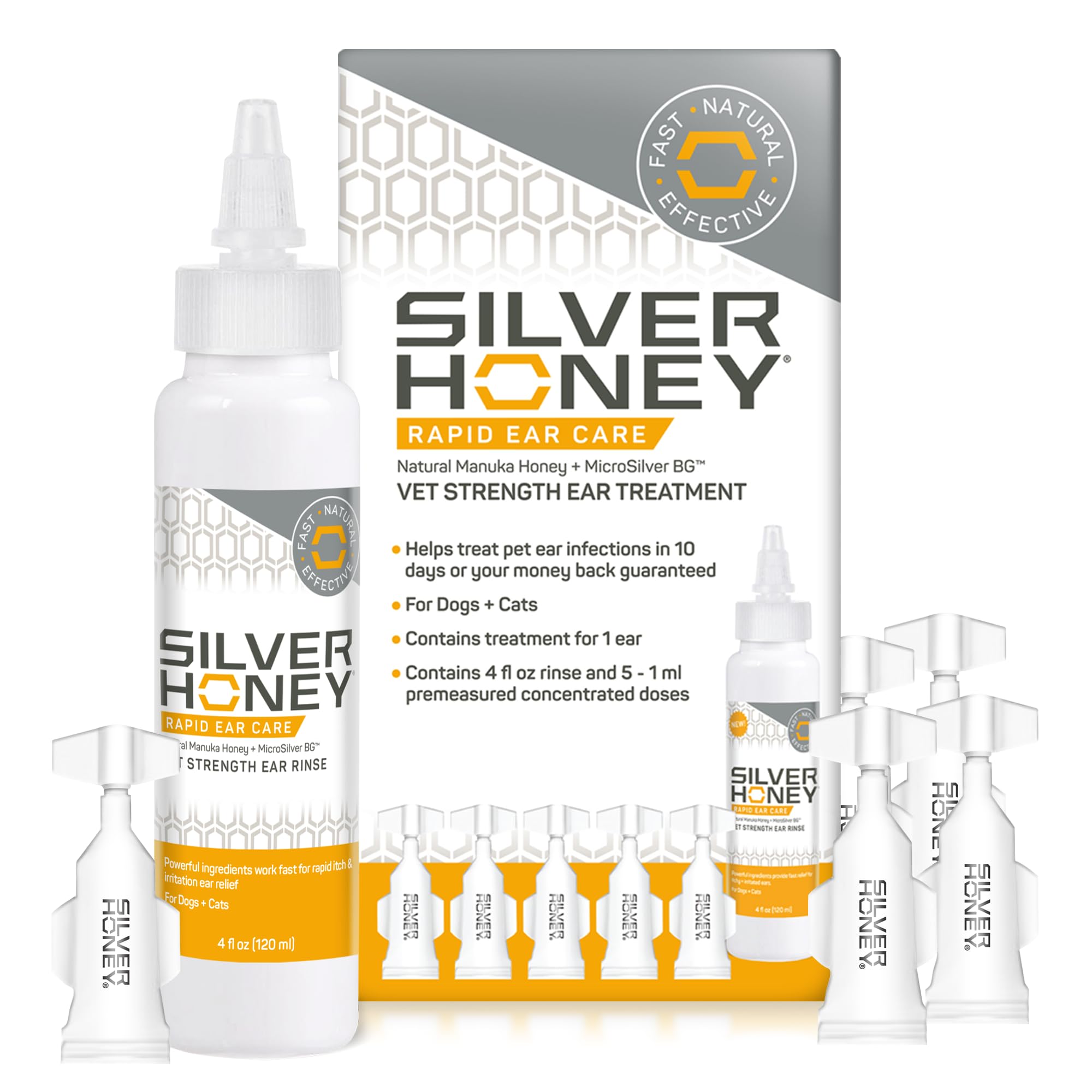 Instrucciones de uso de Absorbine Silver Honey para cuidado de oídos