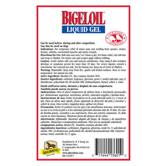 Absorbine Bigeloil Linimento Gel, aplicación manual para dolor muscular.