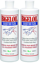 Absorbine Bigeloil Linimento Gel, botella de 14 oz, para alivio puntual de músculos.
