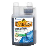 Absorbine Bute-Less, botella visible para comodidad sostenida durante el entrenamiento.