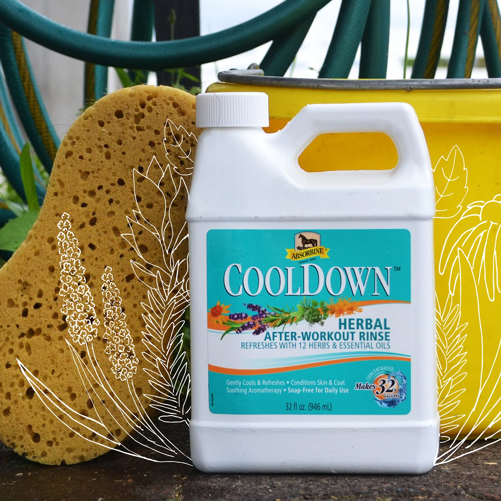 Concentrado de Absorbine CoolDown para preparar 32 galones de solución.