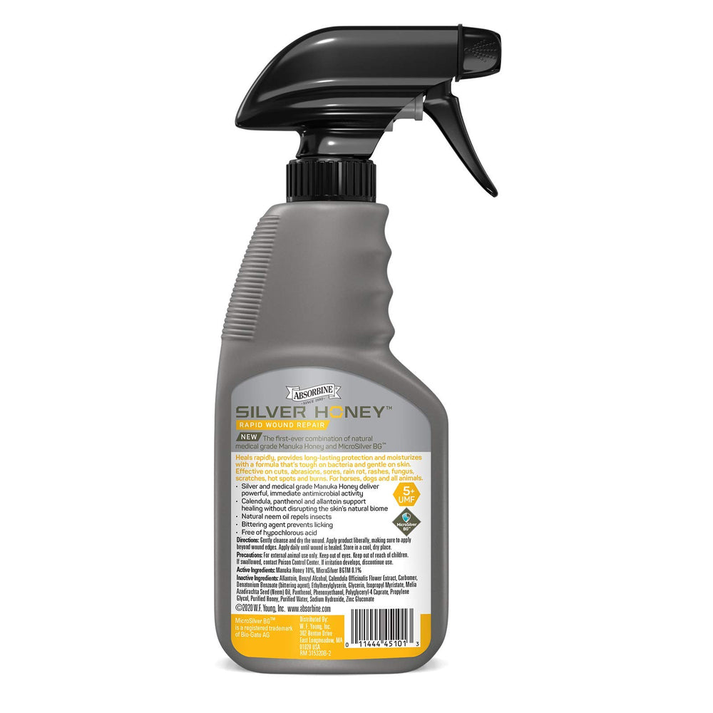 Absorbine Gel Miel Plata aplicación sin contacto para heridas grandes
