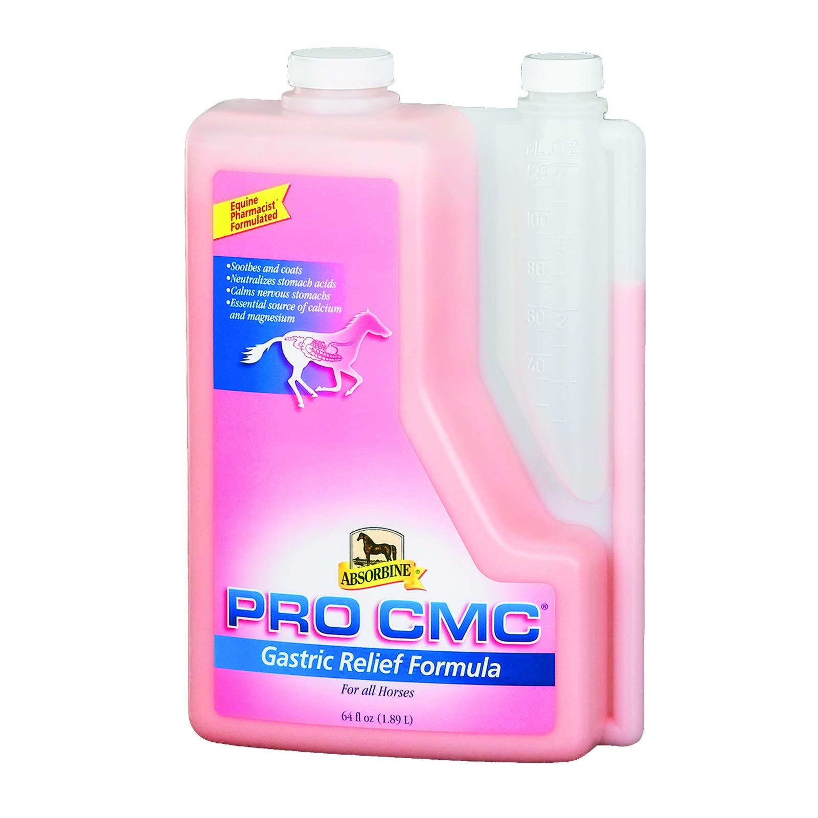 Absorbine PRO CMC frasco de 64oz para cuidado estomacal de caballos.