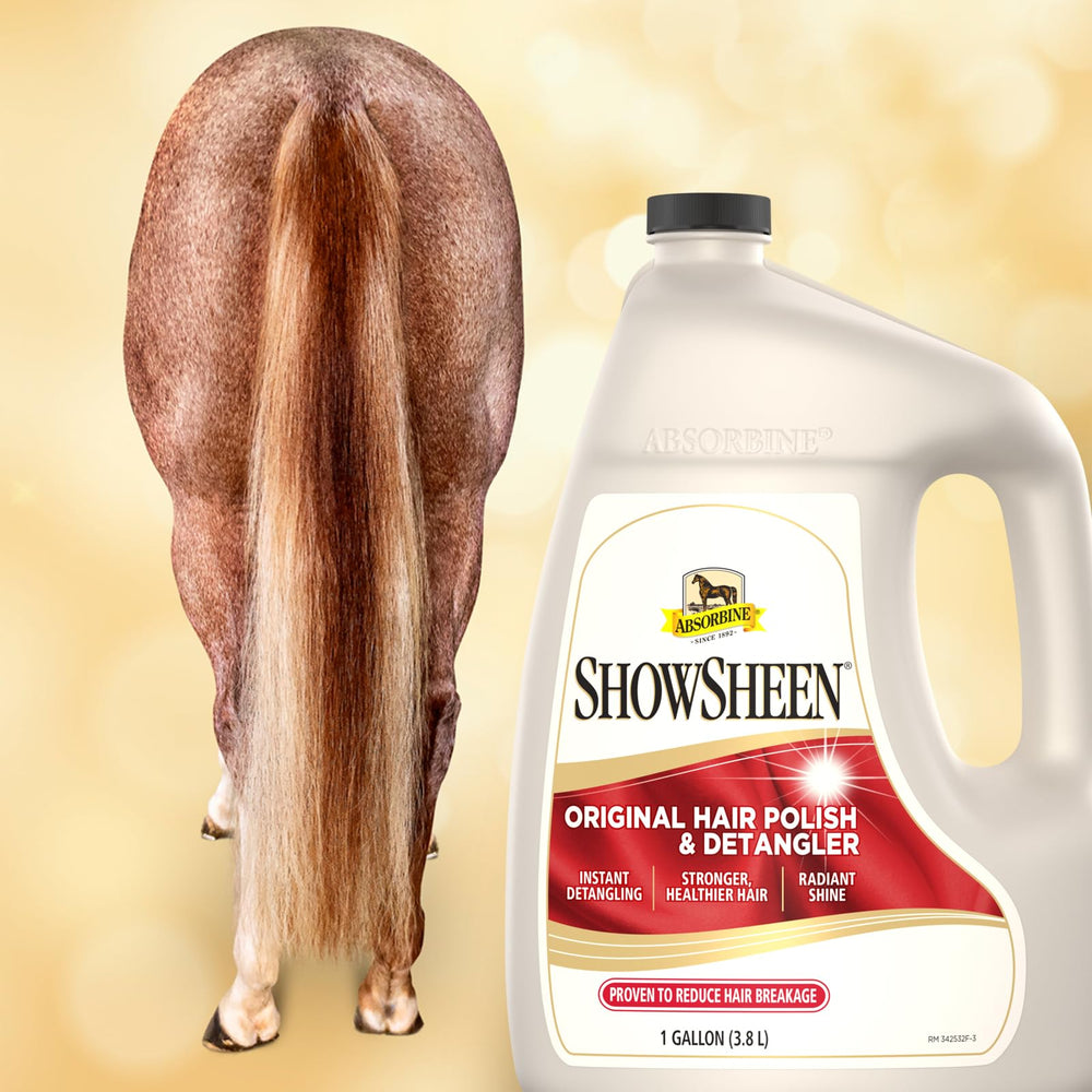 Absorbine ShowSheen apto para múltiples especies como caballos y perros.