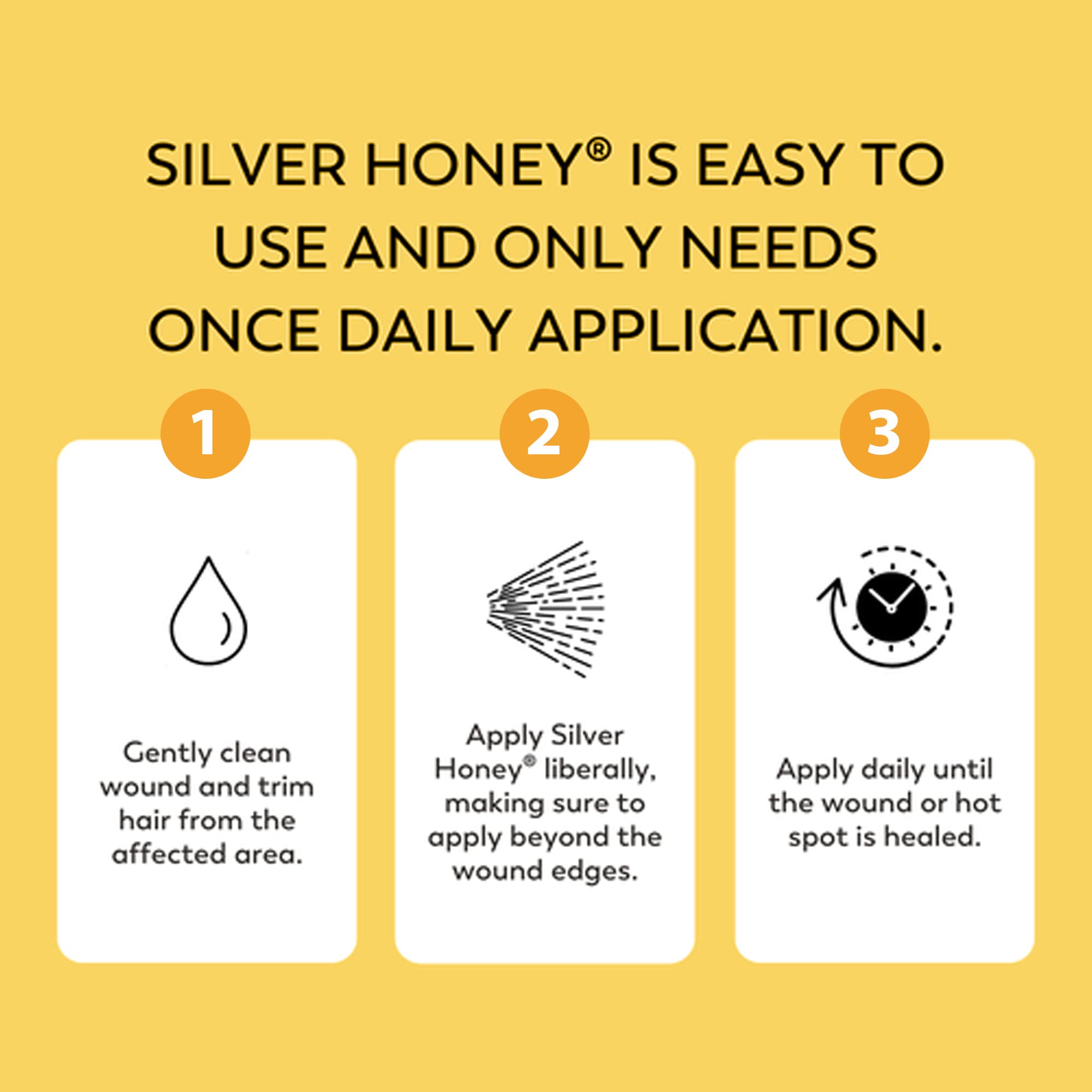 Absorbine Silver Honey con ingredientes naturales para mascotas.