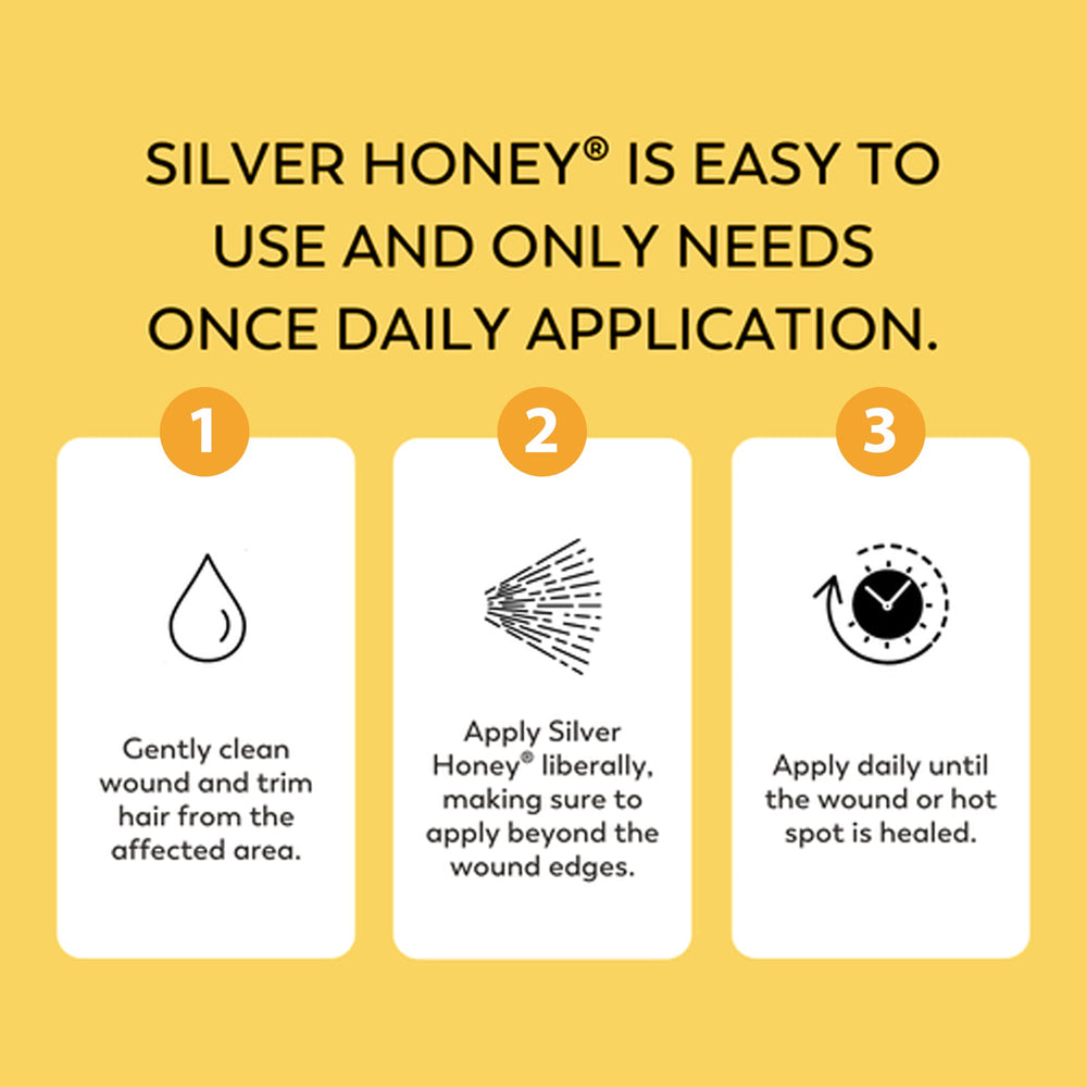 Absorbine Silver Honey con ingredientes naturales para mascotas.