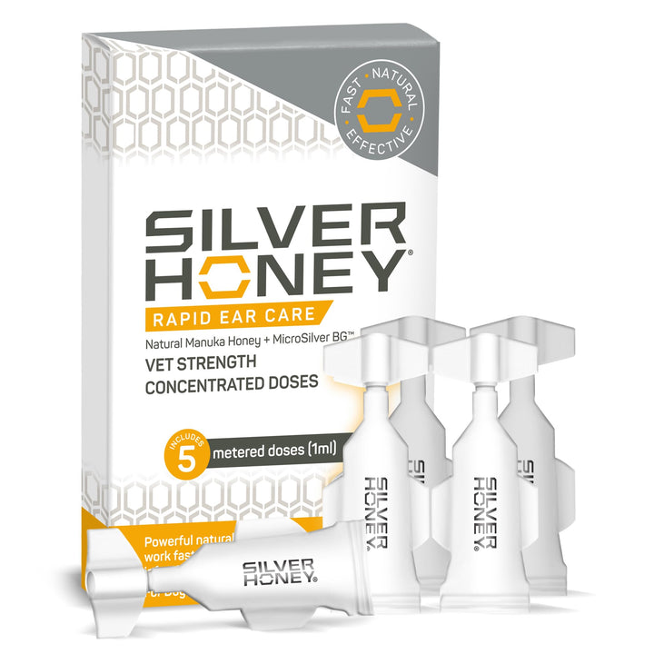 Absorbine Silver Honey: gotas para oídos, alivio rápido para perros y gatos.